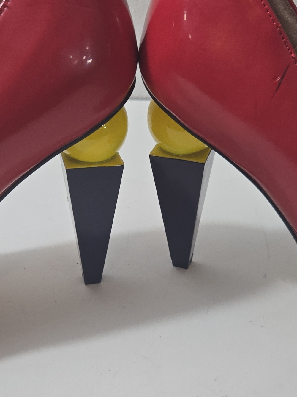 Katy Perry Collections Red Pointed-Toe Patent Pumps - Picture 3 of 5